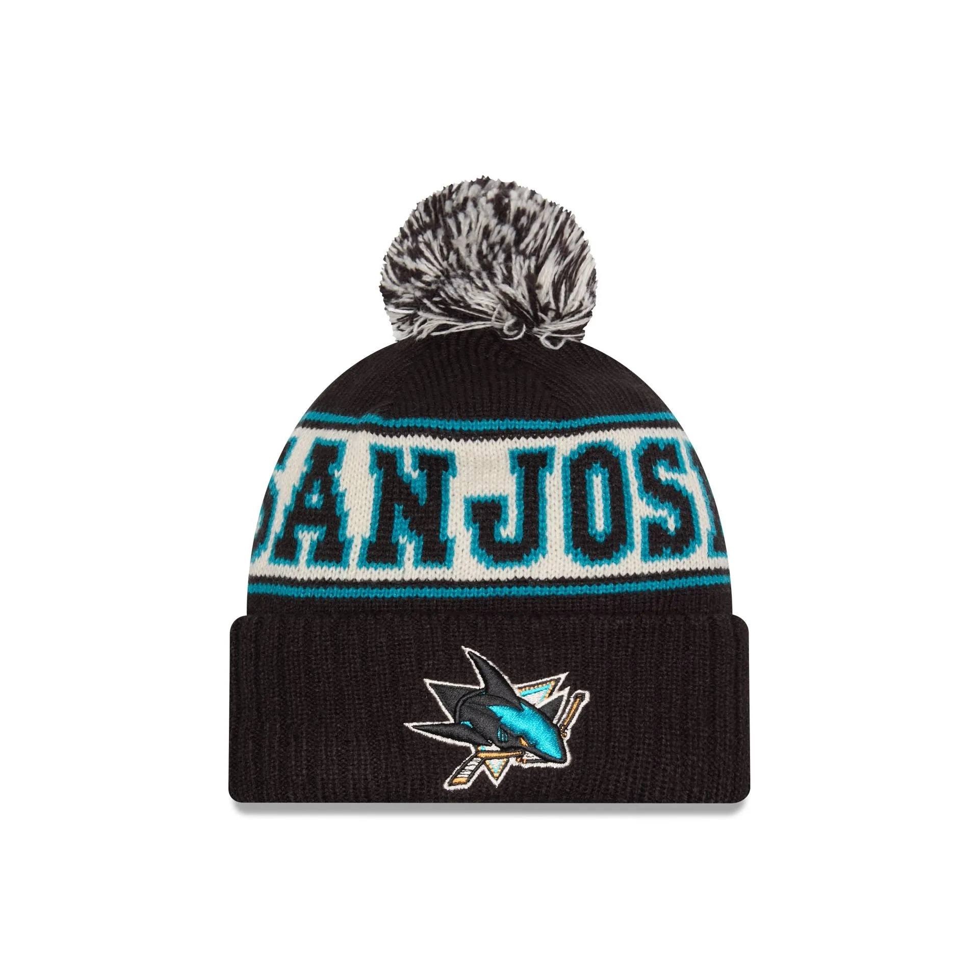 San Jose Sharks Retro Pom Knit Hat sold by New Era