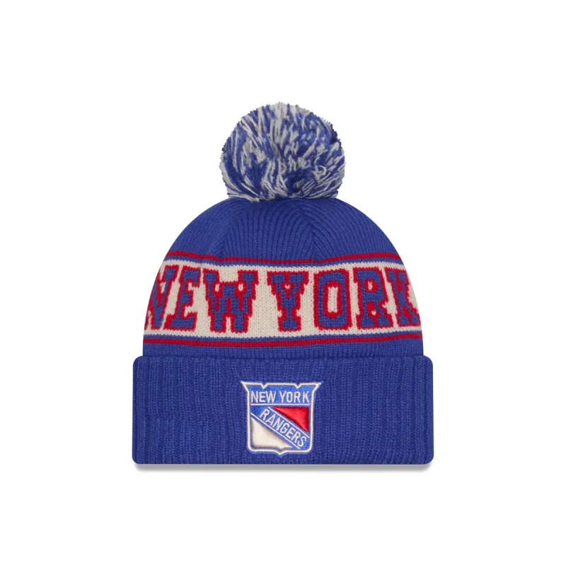 New York Rangers Retro Pom Knit Hat sold by New Era