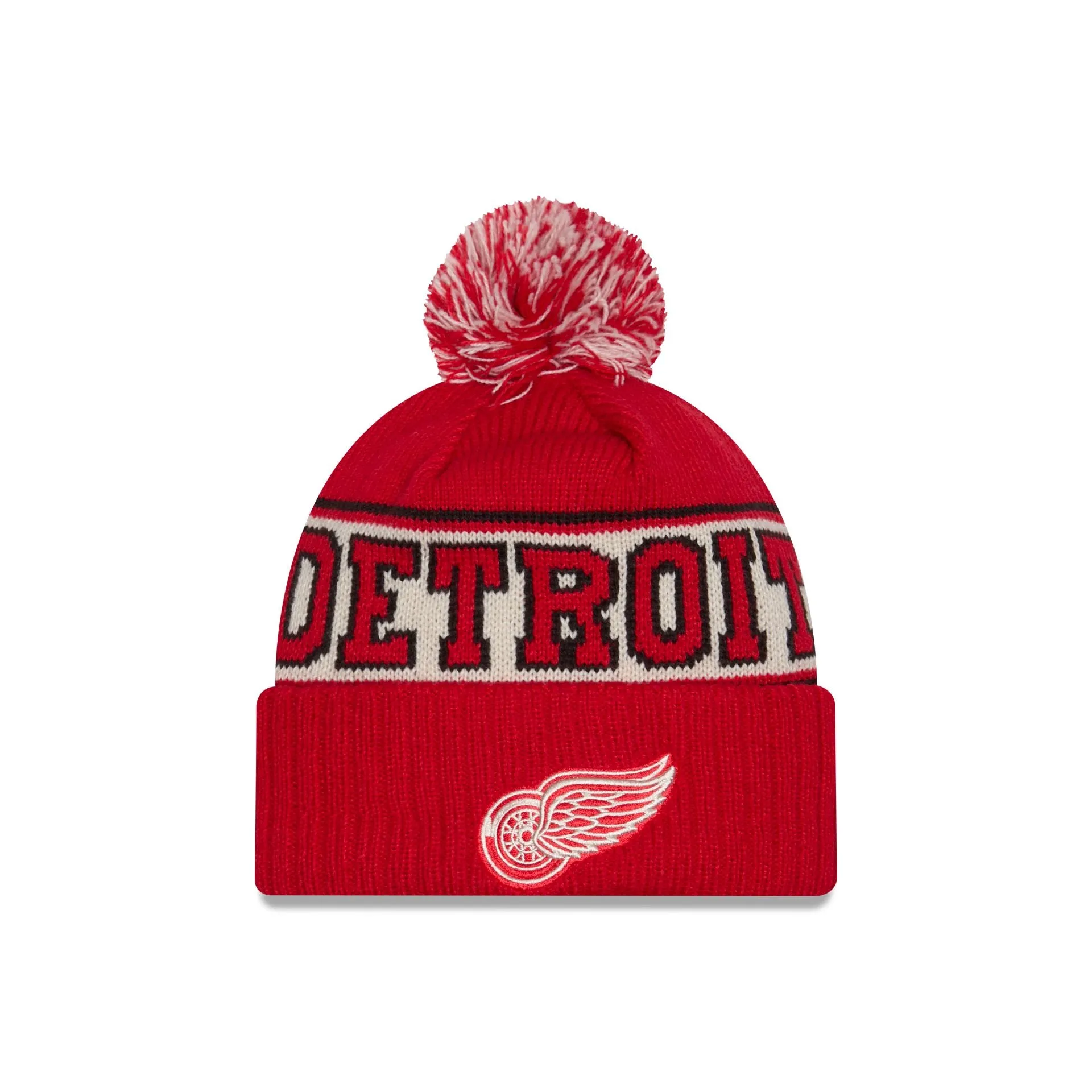 Detroit Red Wings Retro Pom Knit Hat sold by New Era