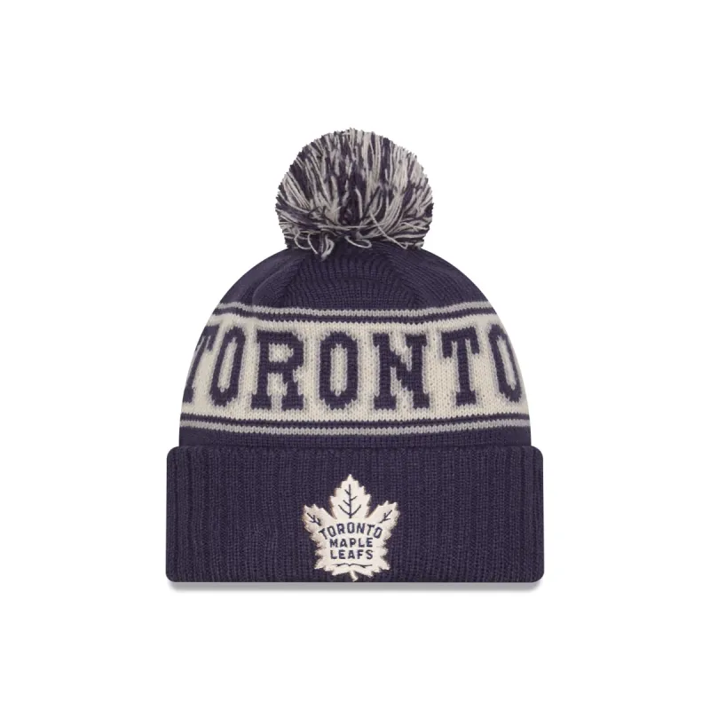 Toronto Maple Leafs Retro Pom Knit Hat sold by New Era