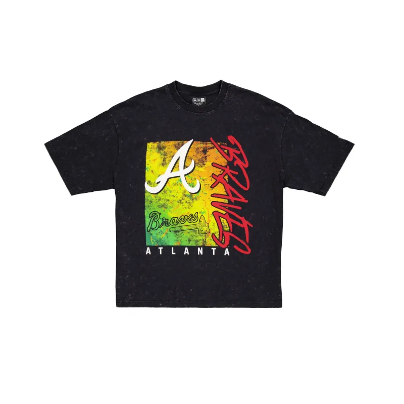 Atlanta Braves Sport Classics Boxy Black T-Shirt sold by New Era