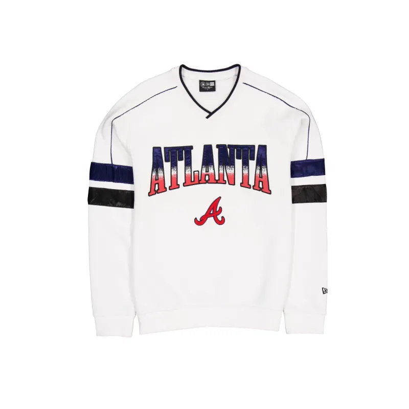 Atlanta Braves Sport Classics White Crewneck sold by New Era