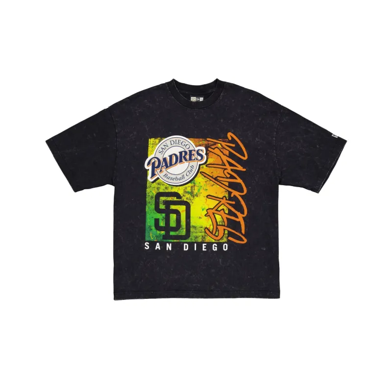 San Diego Padres Sport Classics Boxy Black T-Shirt sold by New Era