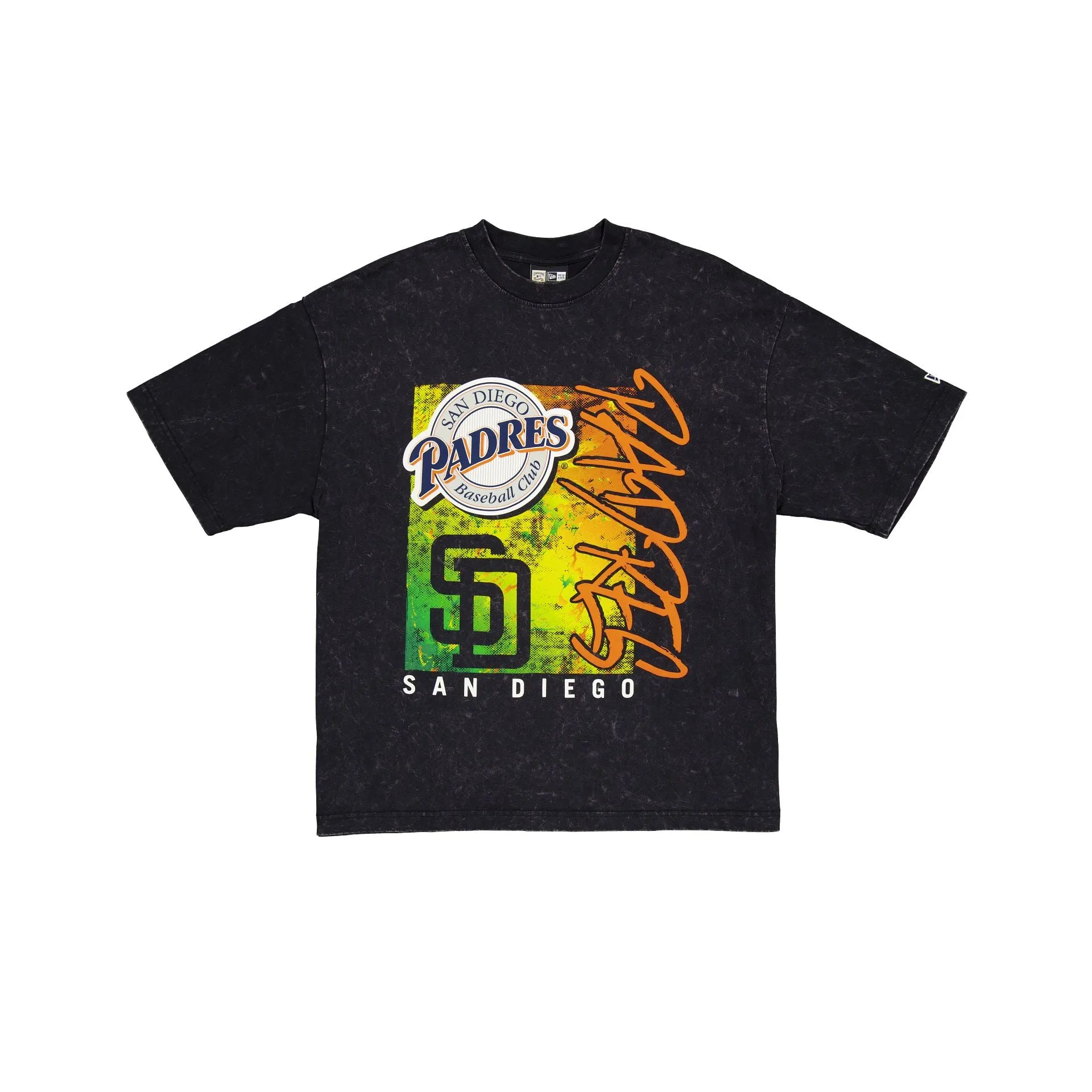 San Diego Padres Sport Classics Boxy Black T-Shirt sold by New Era