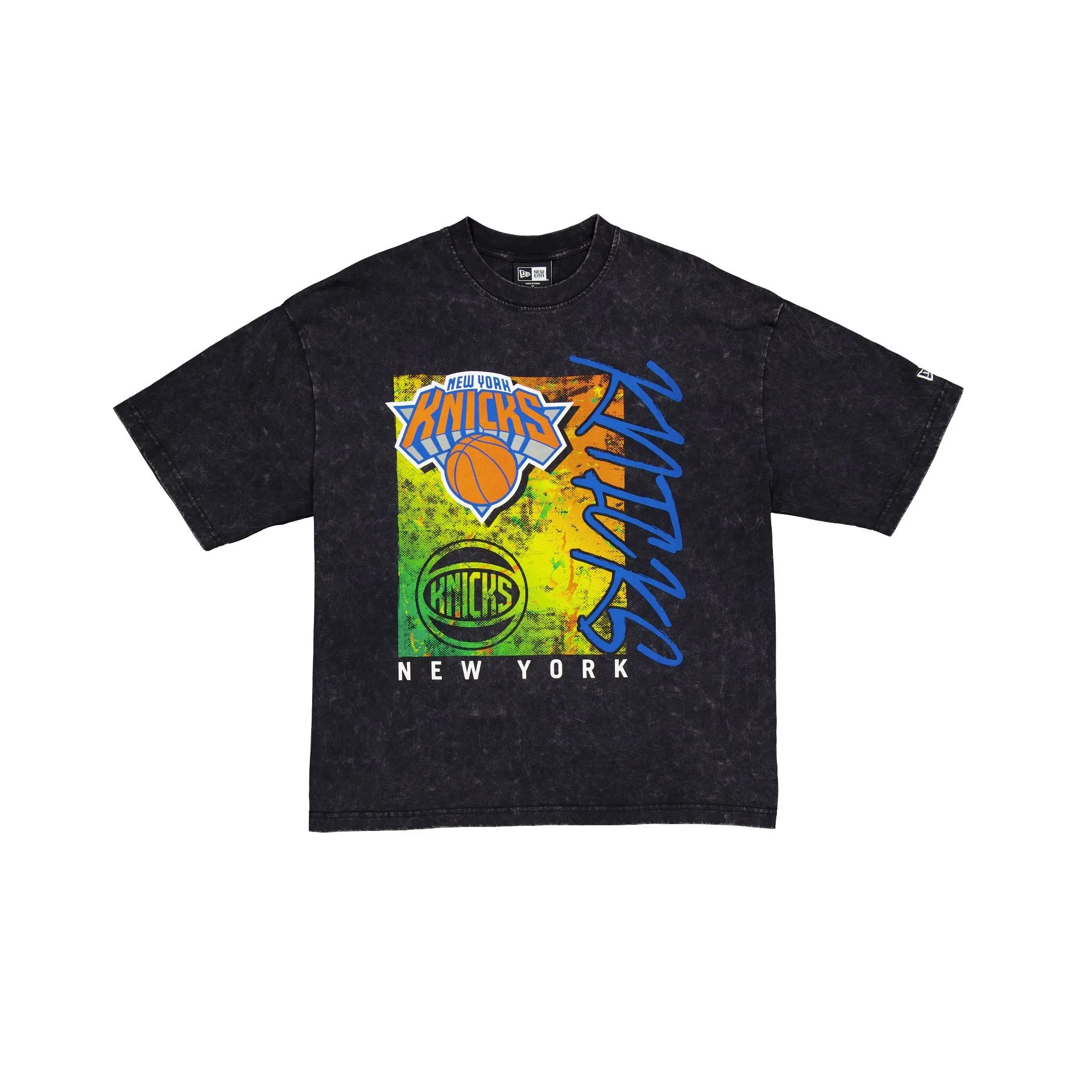 New York Knicks Sport Classics Boxy Black T-Shirt sold by New Era