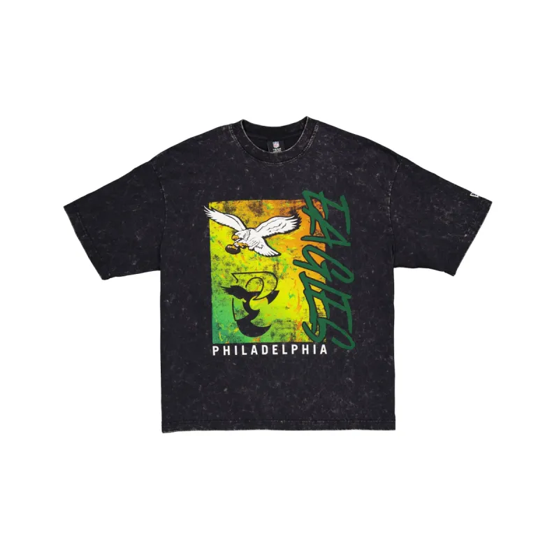 Philadelphia Eagles Sport Classics Boxy Black T-Shirt sold by New Era