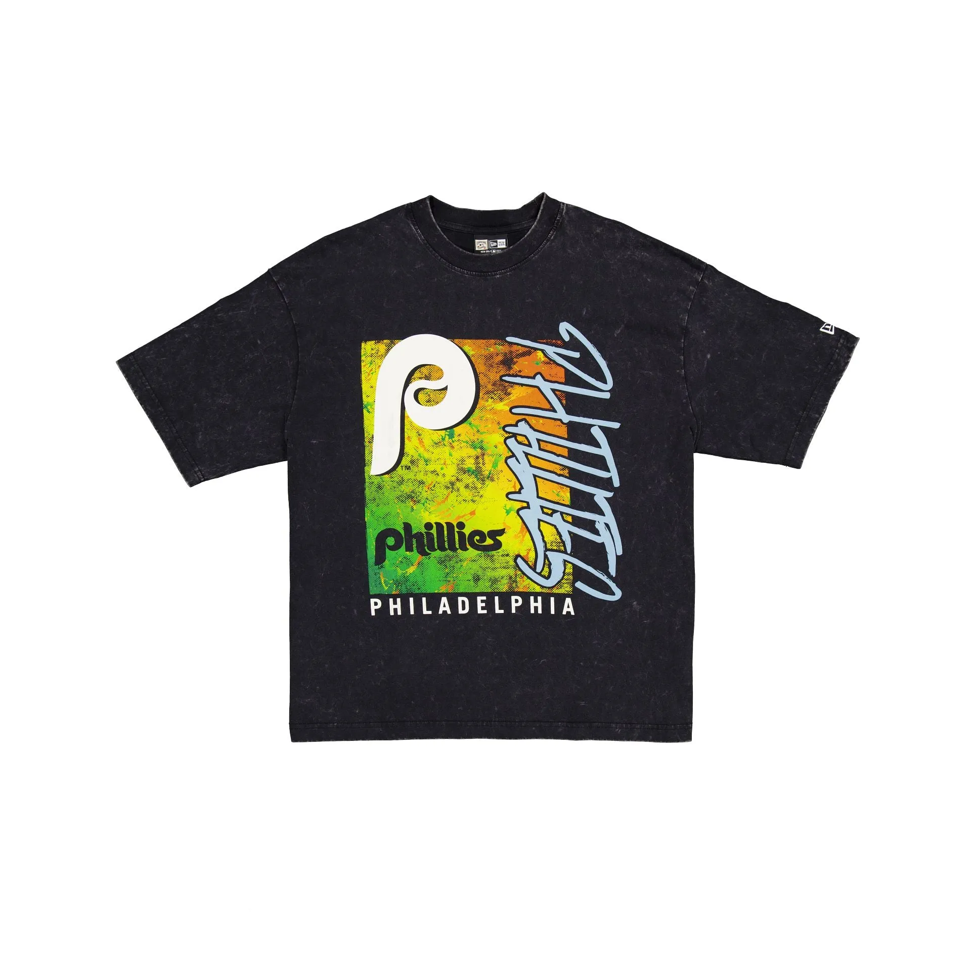 Philadelphia Phillies Sport Classics Boxy Black T-Shirt sold by New Era