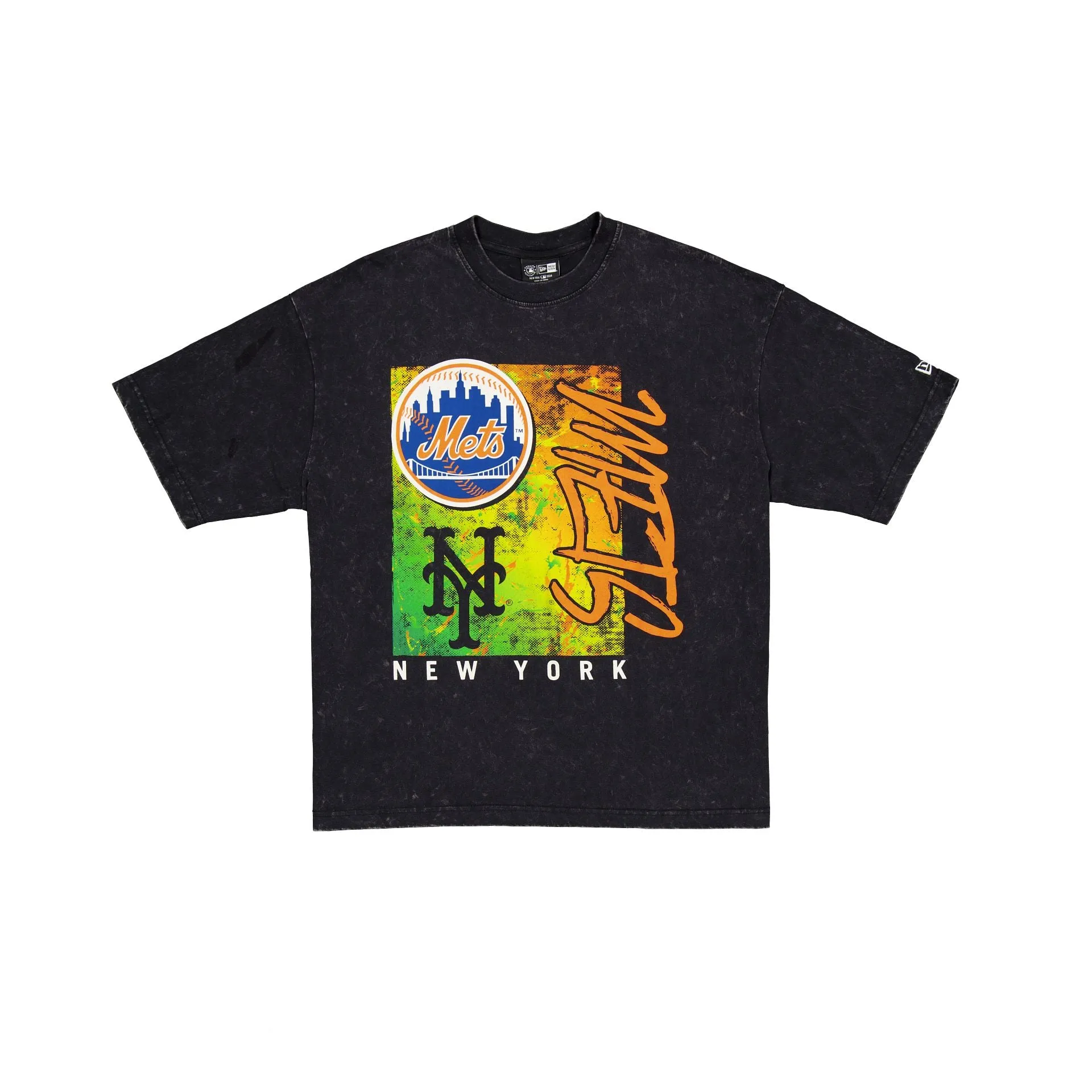 New York Mets Sport Classics Boxy Black T-Shirt sold by New Era