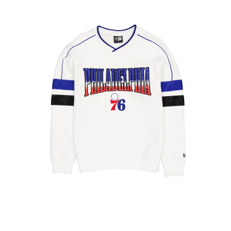 Philadelphia 76ers Sport Classics White Crewneck sold by New Era