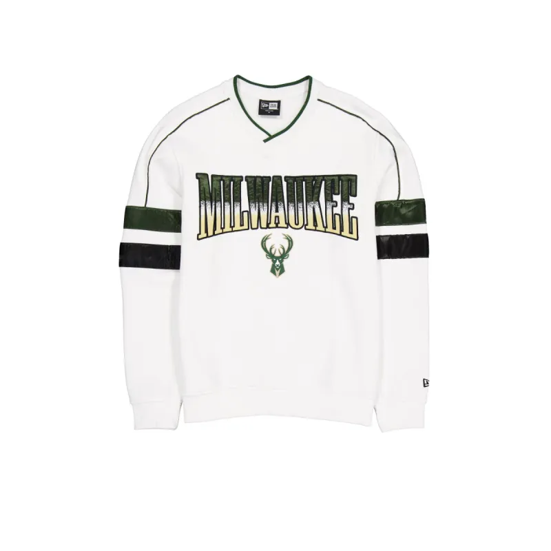 Milwaukee Bucks Sport Classics White Crewneck sold by New Era