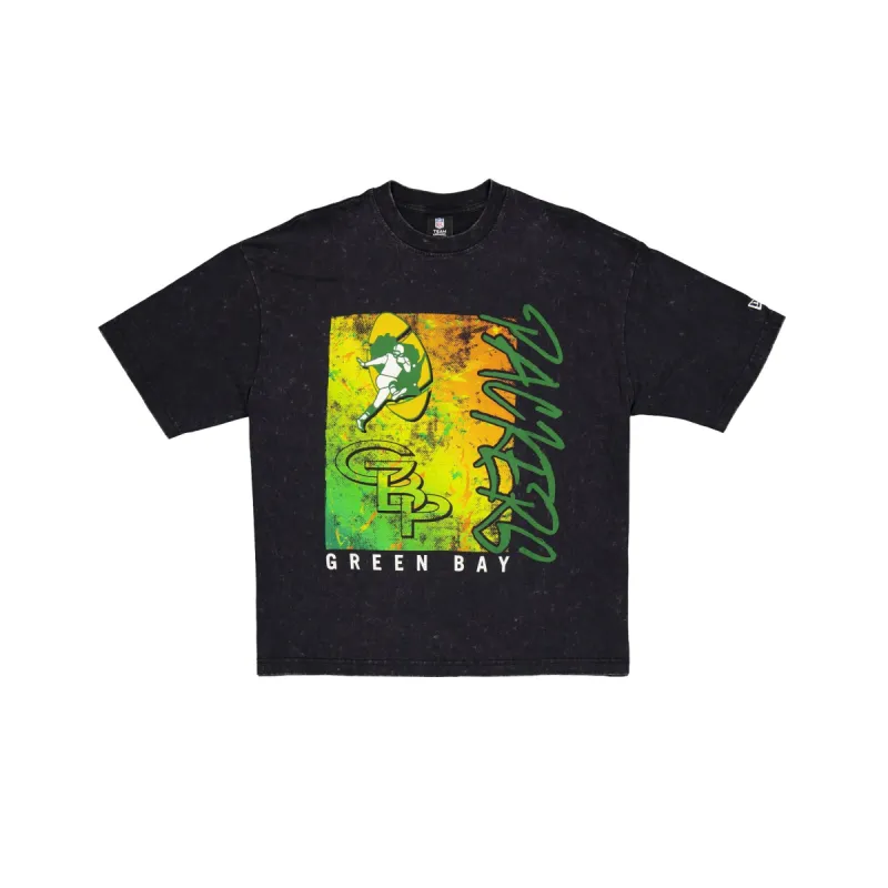 Green Bay Packers Sport Classics Boxy Black T-Shirt sold by New Era