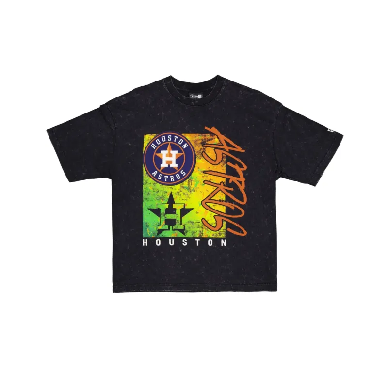 Houston Astros Sport Classics Boxy Black T-Shirt sold by New Era