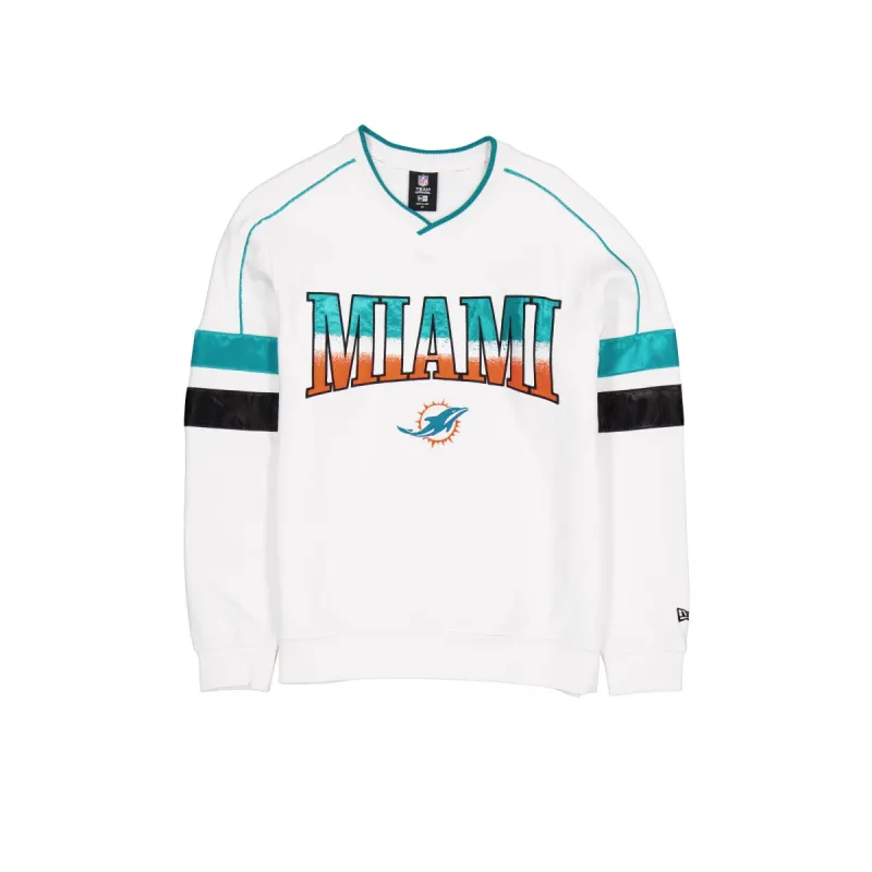 Miami Dolphins Sport Classics White Crewneck sold by New Era