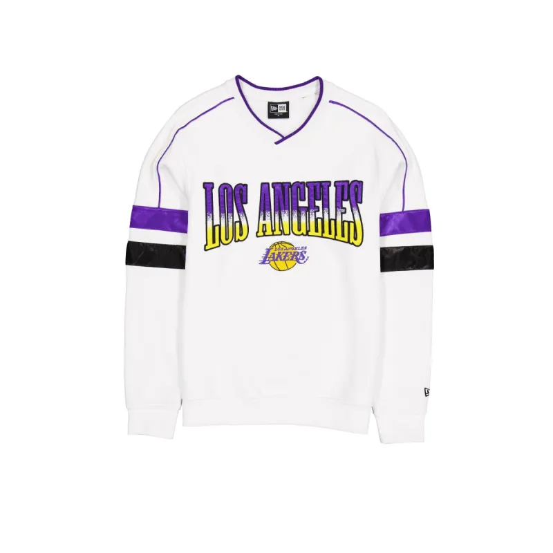 Los Angeles Lakers Sport Classics White Crewneck sold by New Era