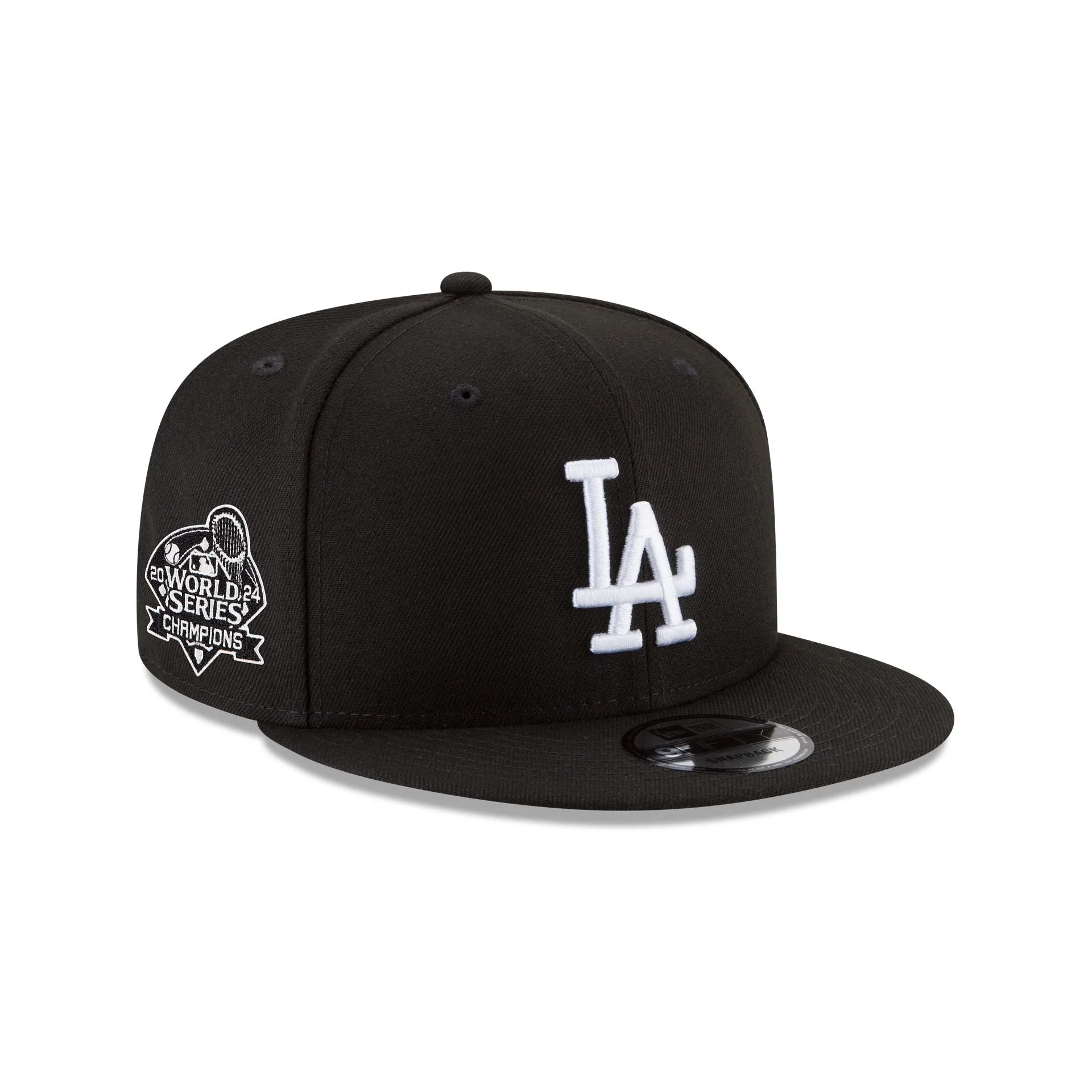 Los Angeles Dodgers World Series Champions Black 9FIFTY Snapback Hat sold by New Era