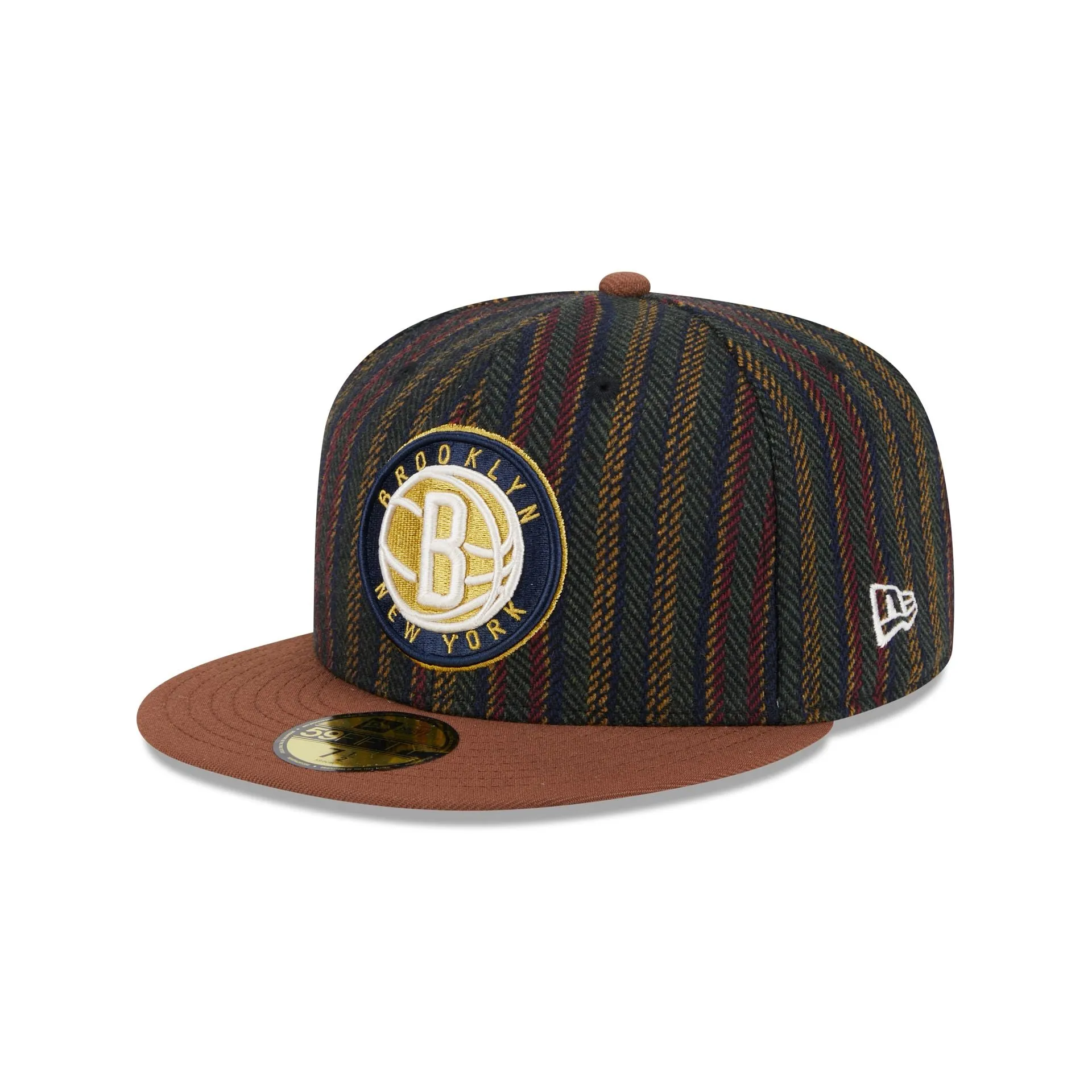 Brooklyn Nets Vintage Herringbone 59FIFTY Fitted Hat sold by New Era