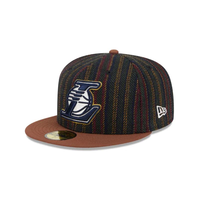 Los Angeles Lakers Vintage Herringbone 59FIFTY Fitted Hat sold by New Era