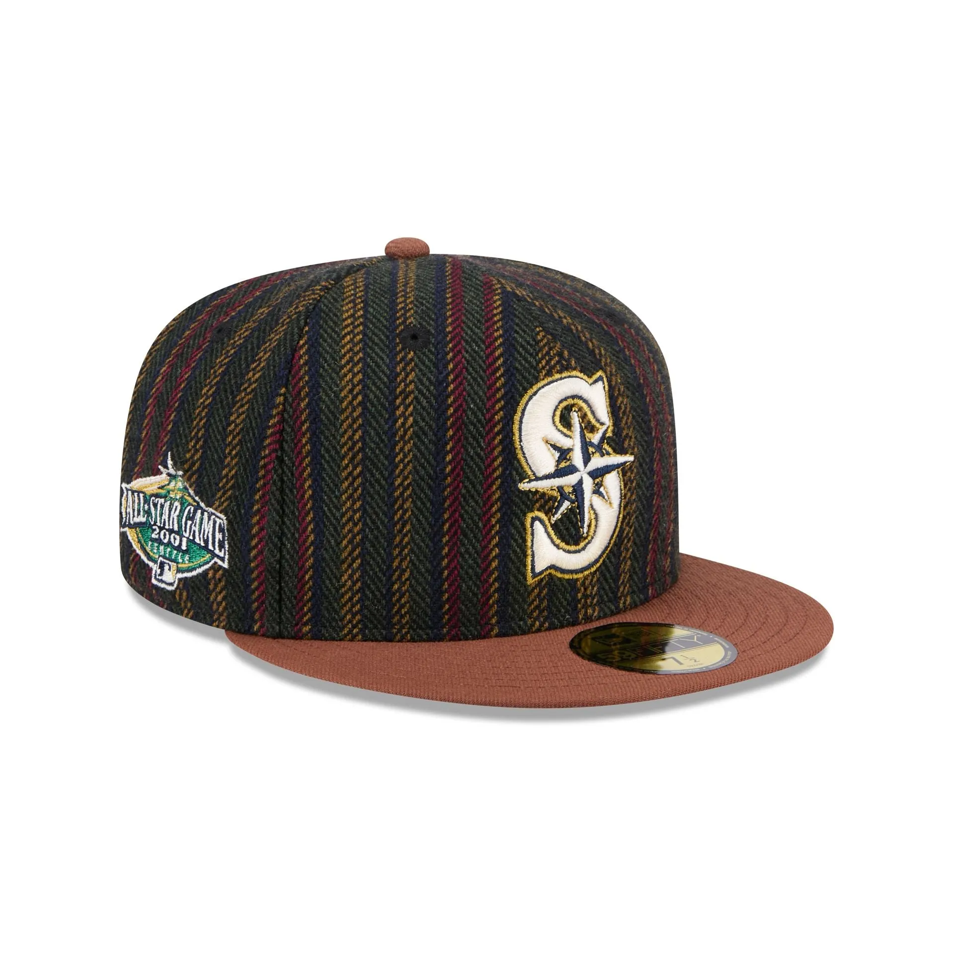 Seattle Mariners Vintage Herringbone 59FIFTY Fitted Hat sold by New Era