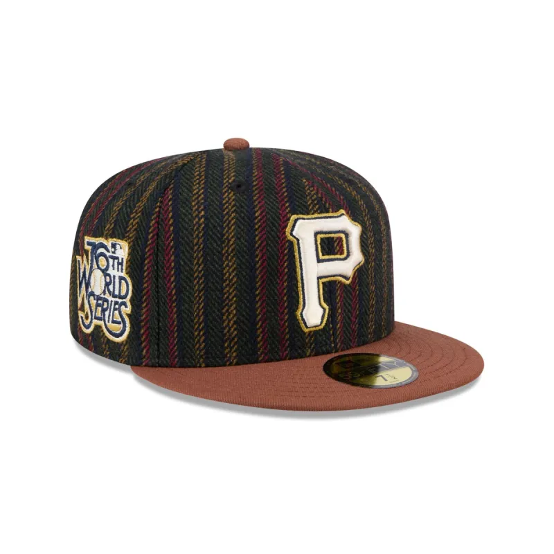 Pittsburgh Pirates Vintage Herringbone 59FIFTY Fitted Hat sold by New Era