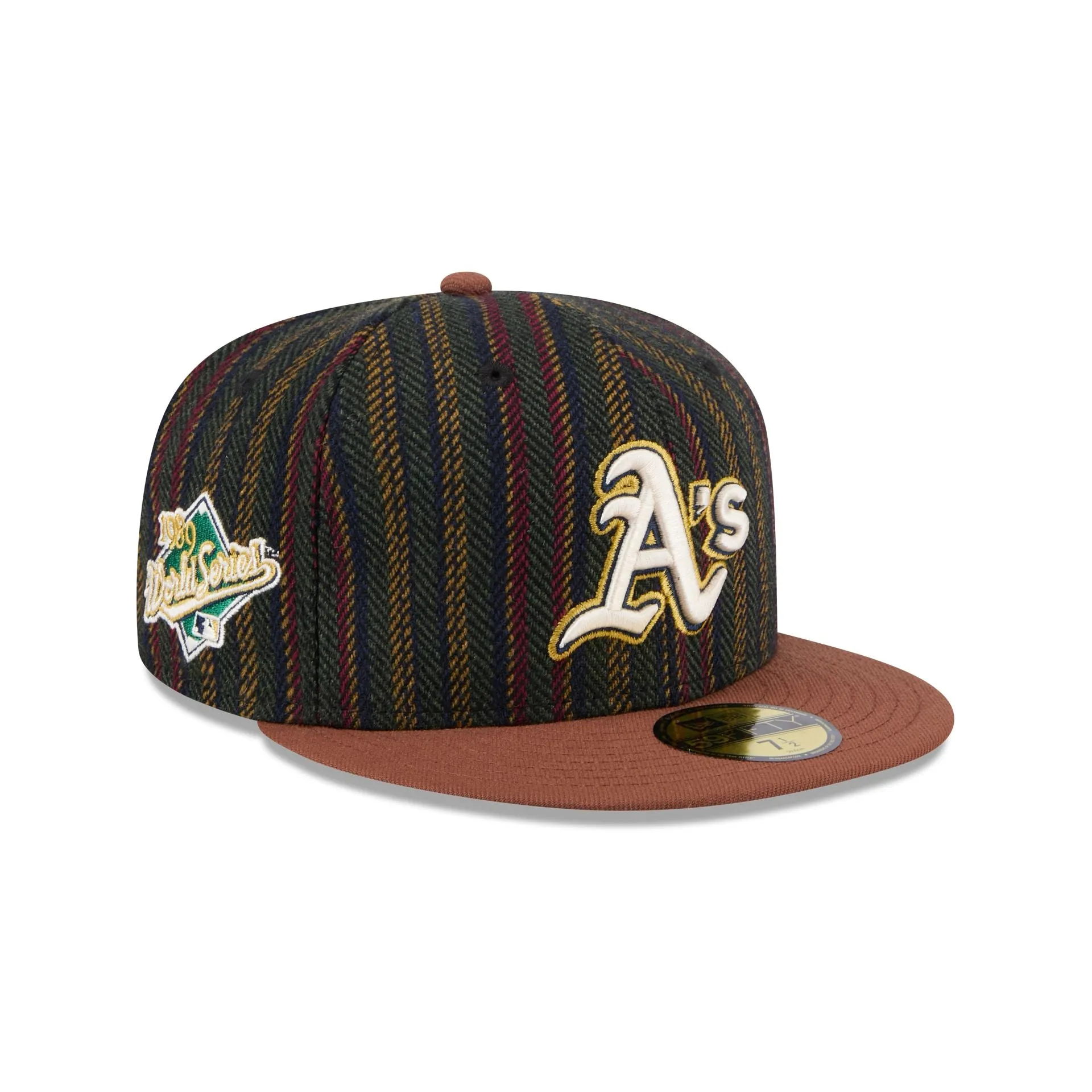 Oakland Athletics Vintage Herringbone 59FIFTY Fitted Hat sold by New Era