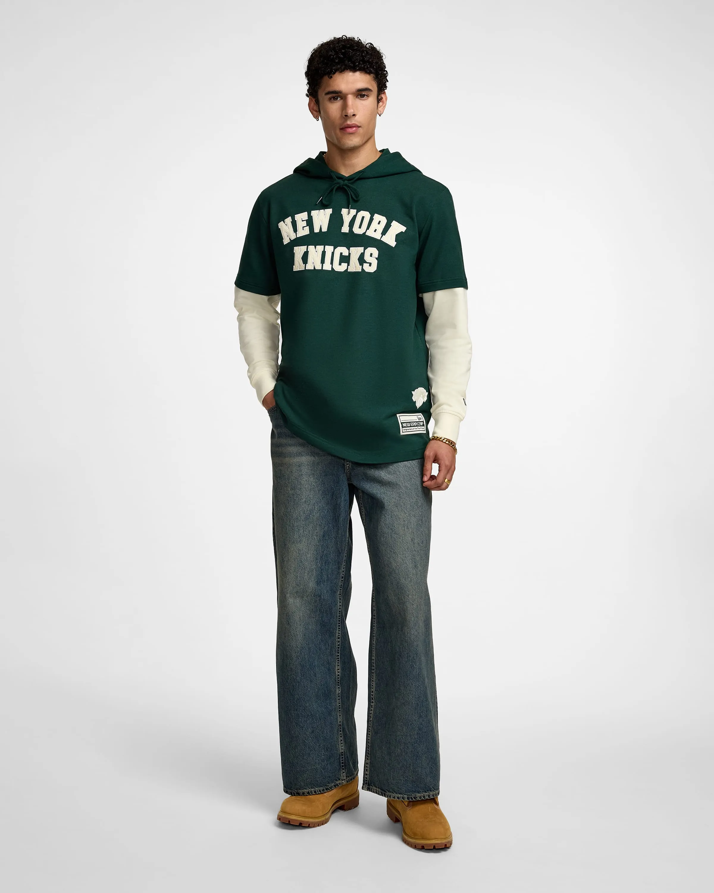 Los Angeles Lakers Dark Green Logo Select Hooded T-Shirt sold by New Era product image thumbnail 5