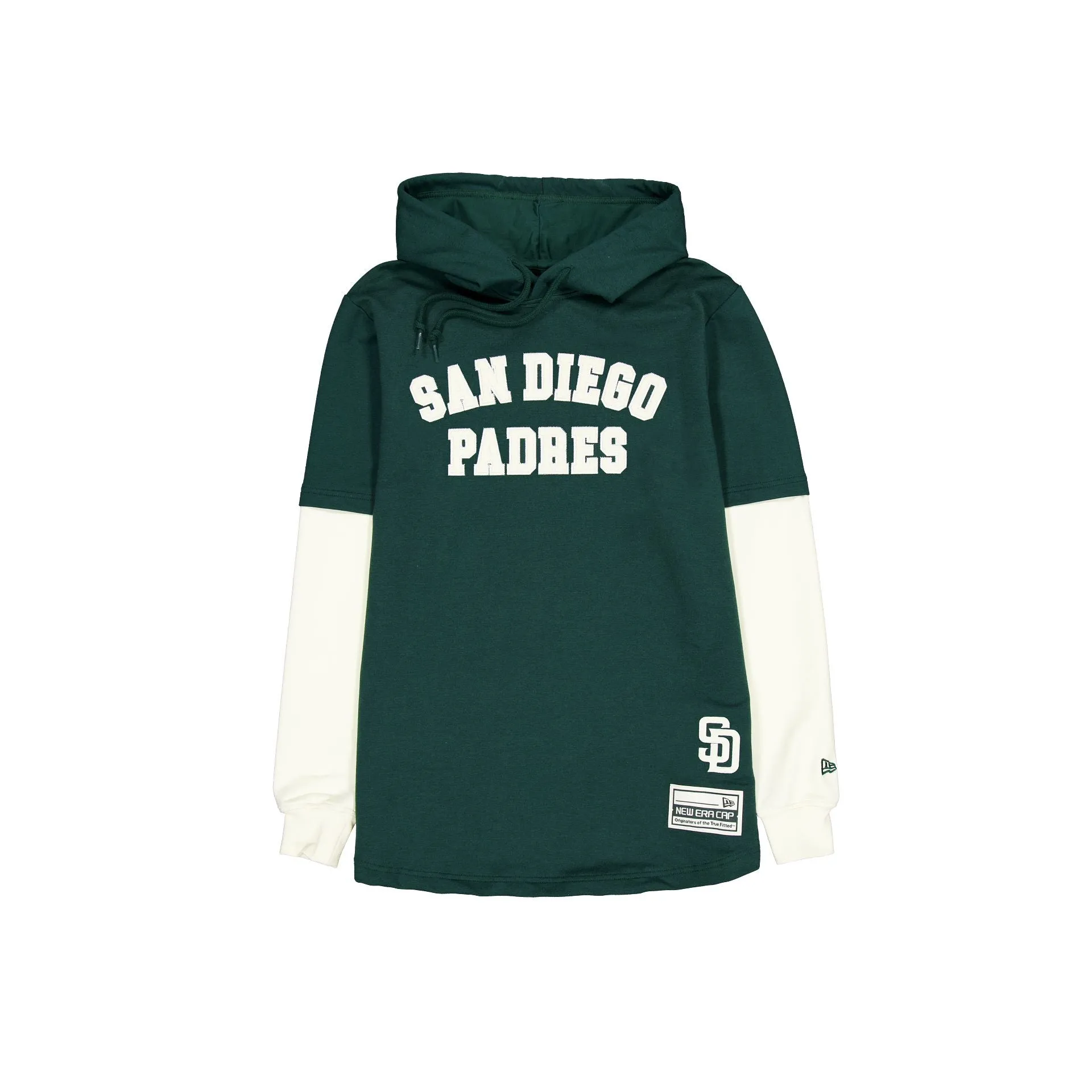 San Diego Padres Dark Green Logo Select Hooded T-Shirt sold by New Era