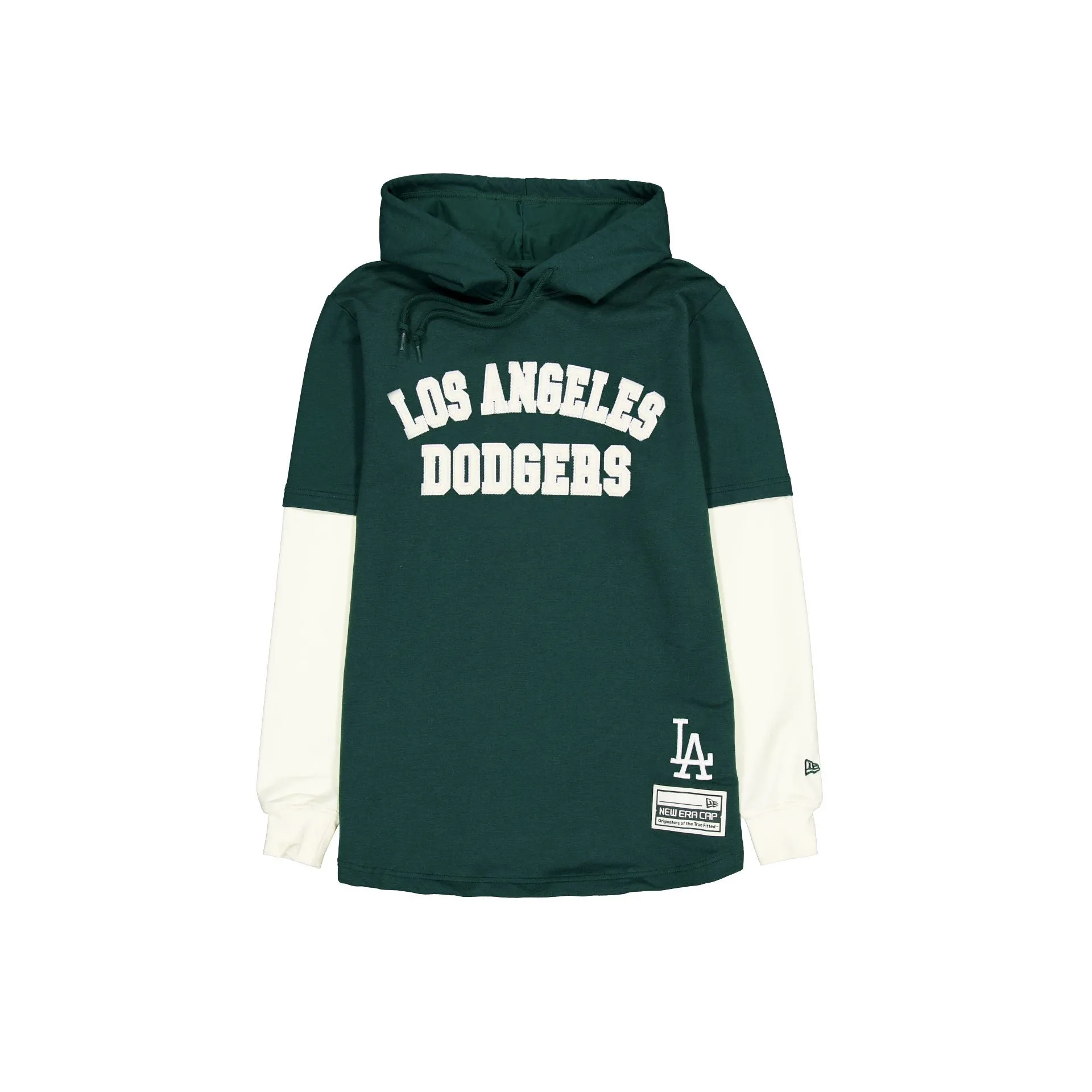 Los Angeles Dodgers Dark Green Logo Select Hooded T-Shirt sold by New Era