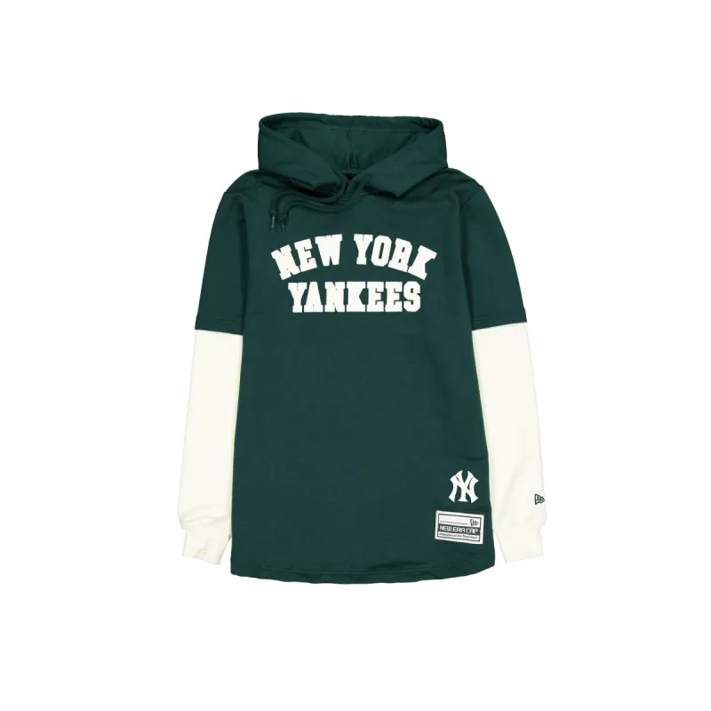 New York Yankees Dark Green Logo Select Hooded T-Shirt sold by New Era