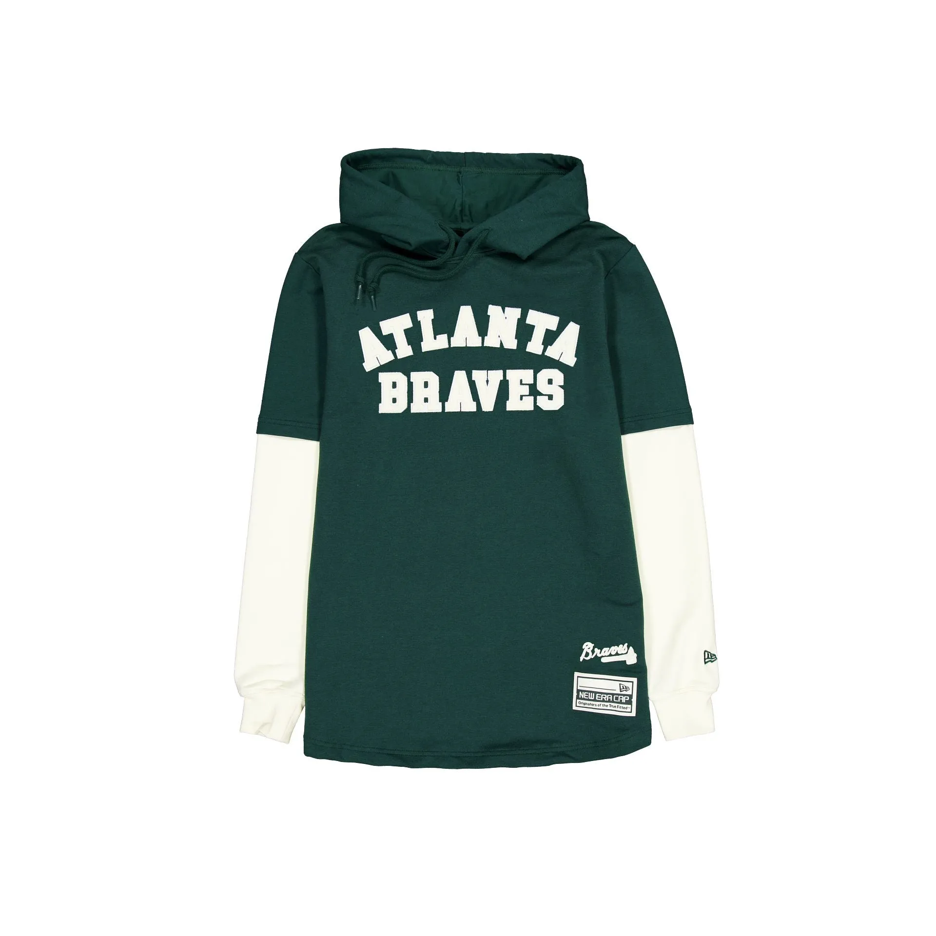 Atlanta Braves Dark Green Logo Select Hooded T-Shirt sold by New Era