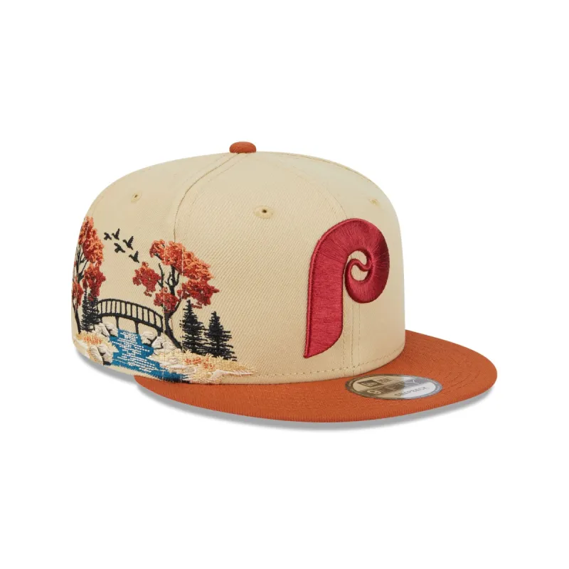 Philadelphia Phillies Fall Landscape 9FIFTY Snapback Hat sold by New Era