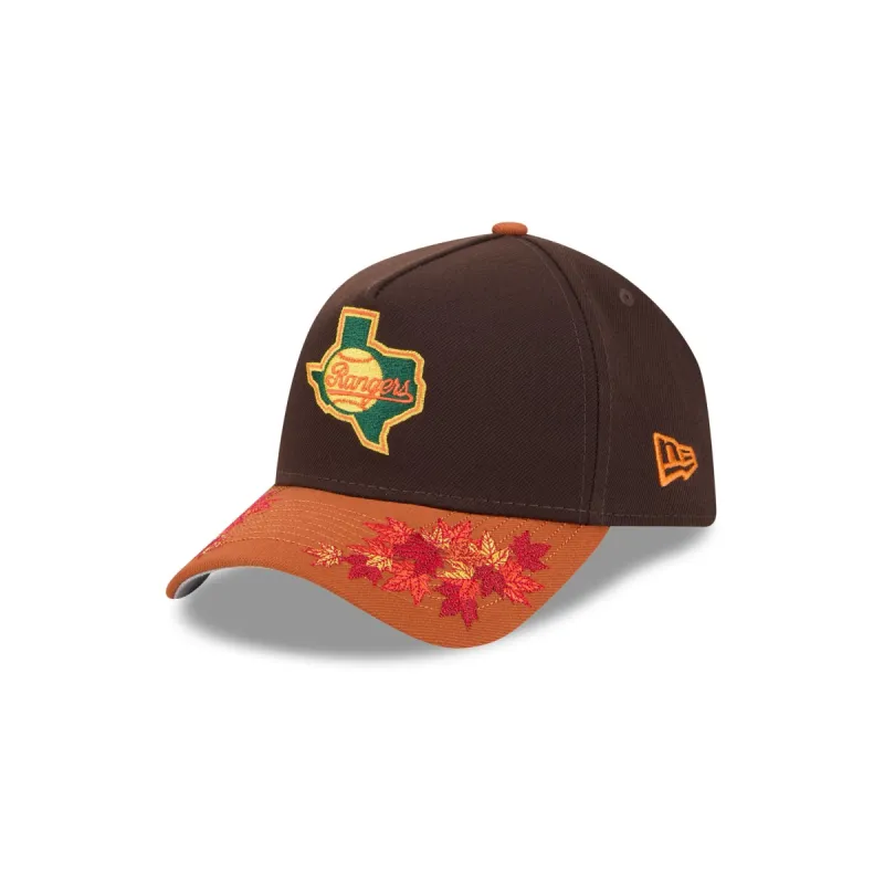 Texas Rangers Fall Foliage 9FORTY A-Frame Snapback Hat sold by New Era