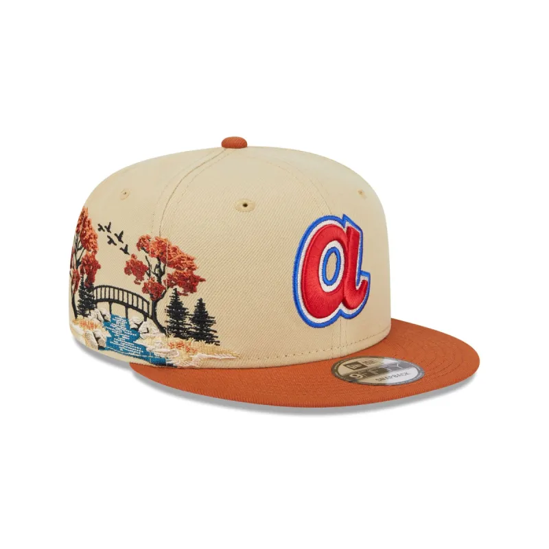Atlanta Braves Fall Landscape 9FIFTY Snapback Hat sold by New Era