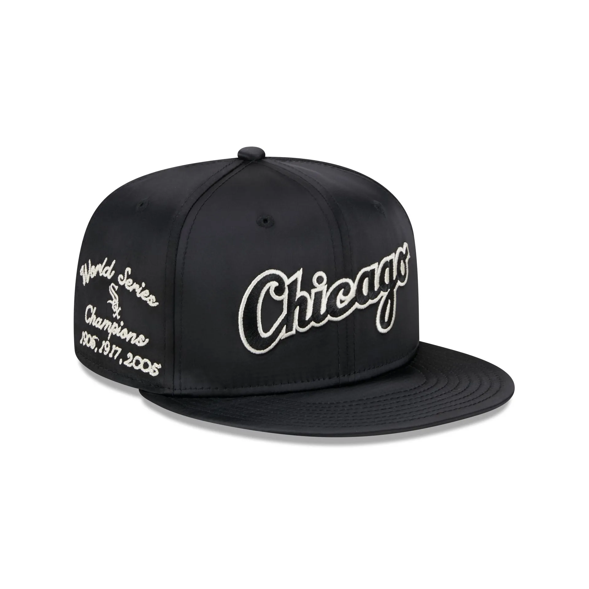 Chicago White Sox Satin Script 9FIFTY Snapback Hat sold by New Era