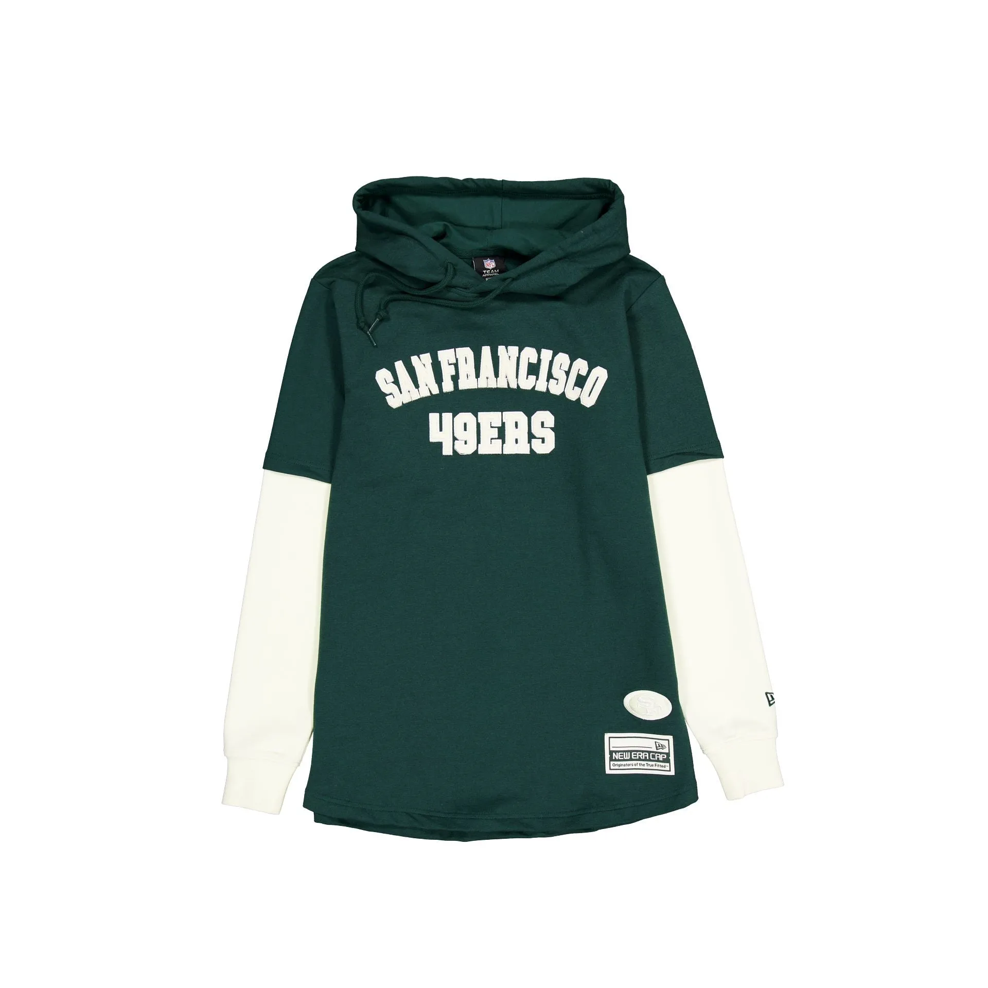 San Francisco 49ers Dark Green Logo Select Hooded T-Shirt sold by New Era