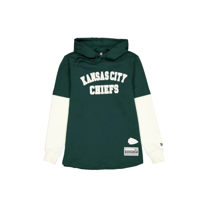 Kansas City Chiefs Dark Green Logo Select Hooded T-Shirt sold by New Era