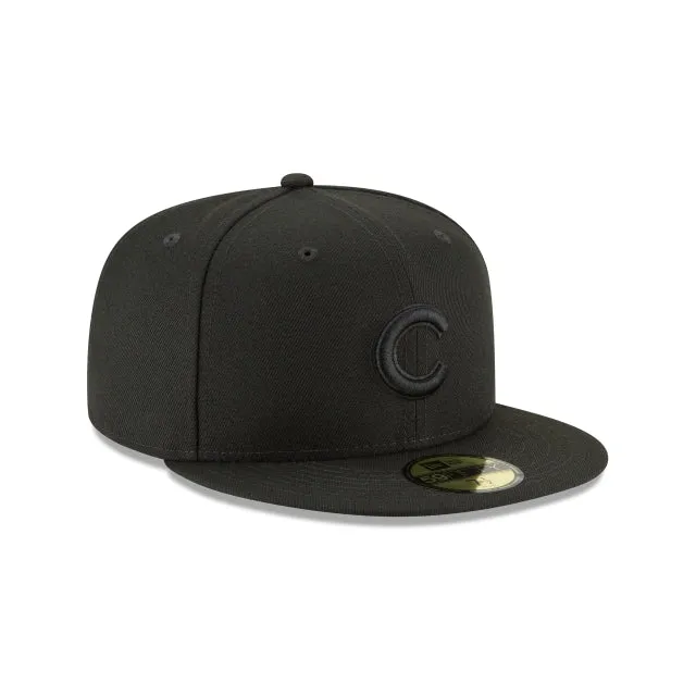 Chicago Cubs Blackout Basic 59FIFTY Fitted Hat sold by New Era product image thumbnail 3