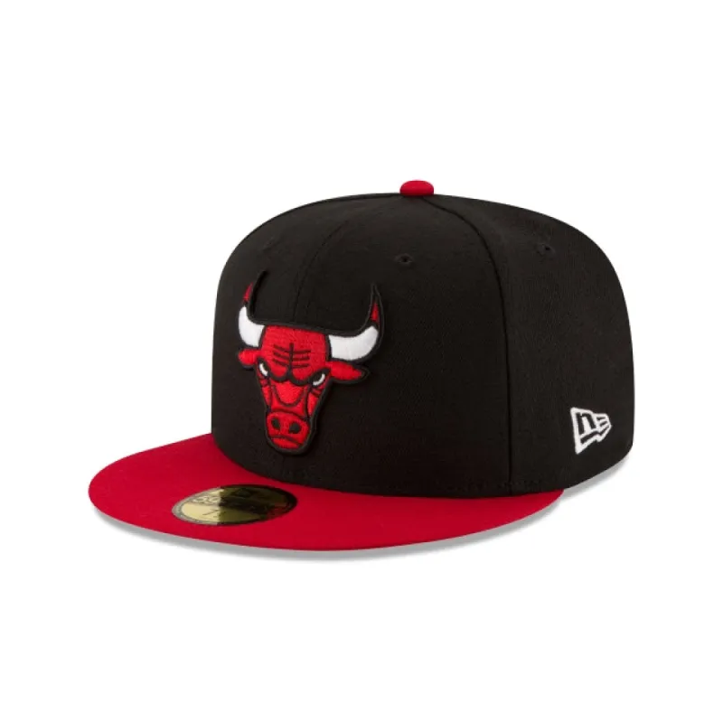 Chicago Bulls 2Tone Black 59FIFTY Fitted Hat sold by New Era