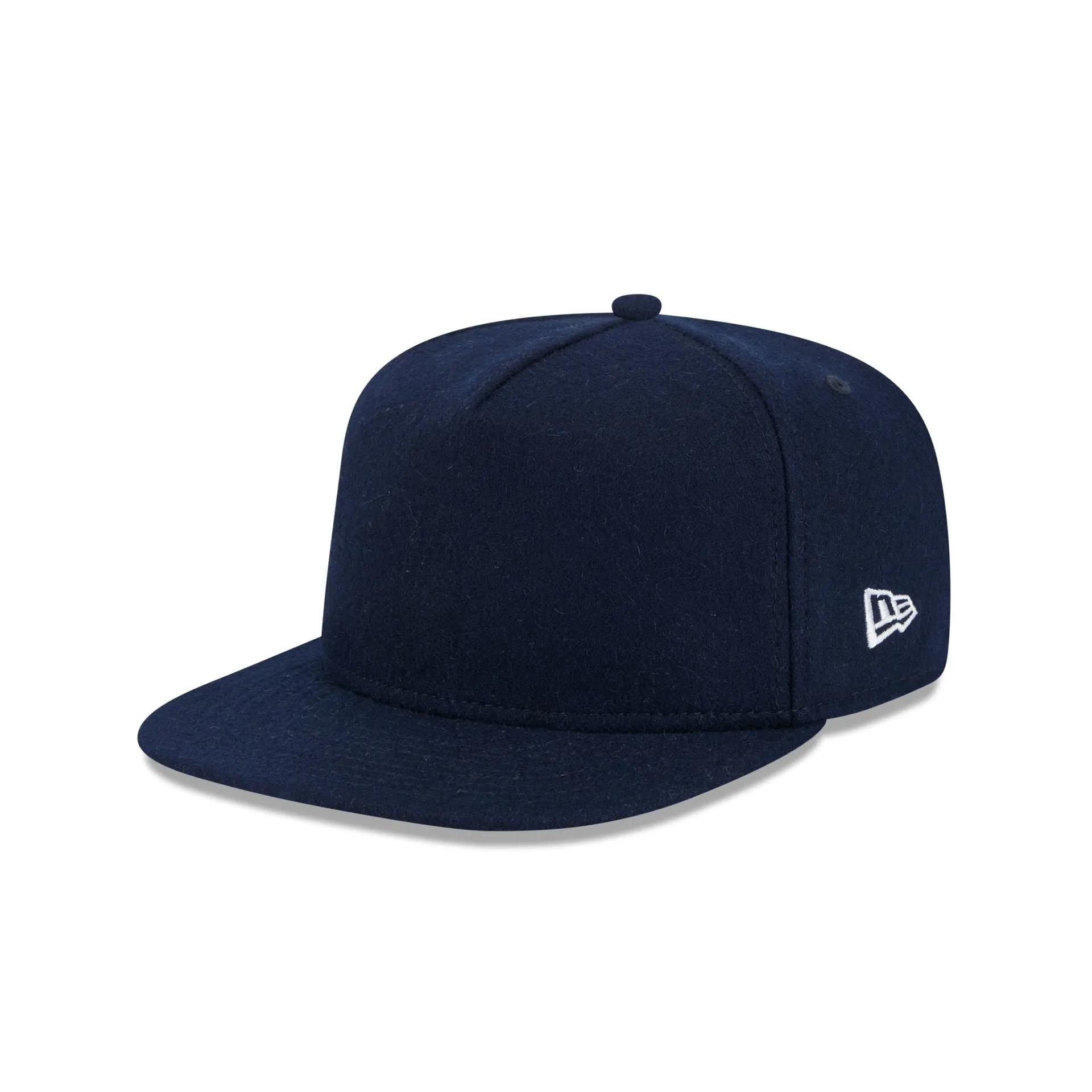 New Era Cap Navy Melton Wool 59FIFTY A-Frame Fitted Hat sold by New Era