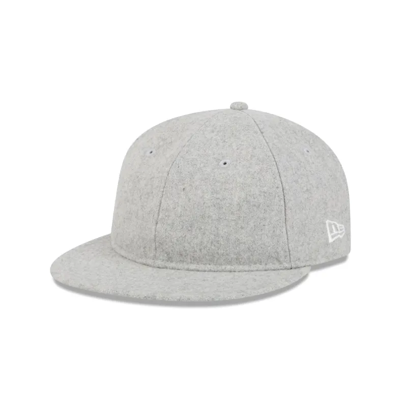 New Era Cap Heather Gray Melton Wool Retro Crown 9FIFTY Adjustable Hat sold by New Era