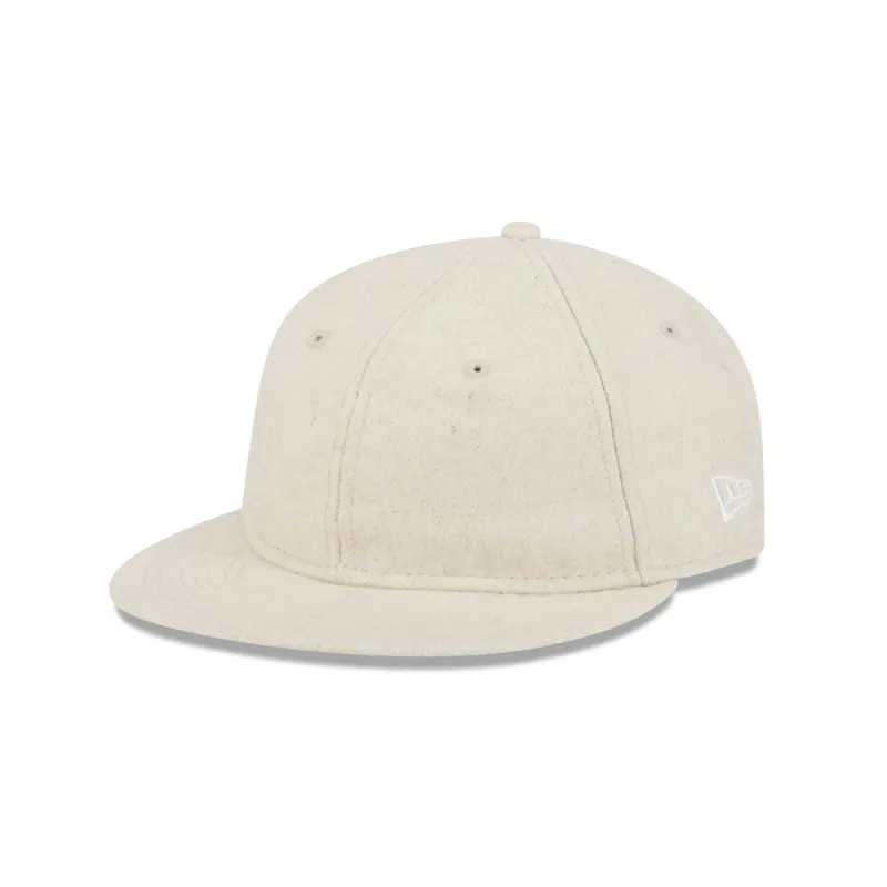 New Era Cap Heather Oatmeal Melton Wool Retro Crown 9FIFTY Adjustable Hat sold by New Era
