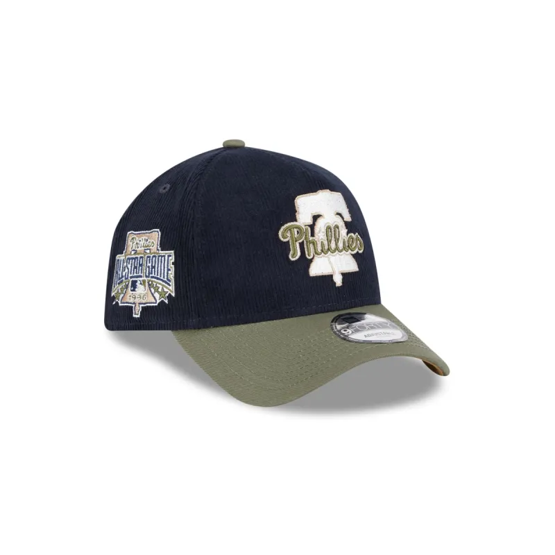 Philadelphia Phillies Navy 9FORTY A-Frame Snapback Hat sold by New Era