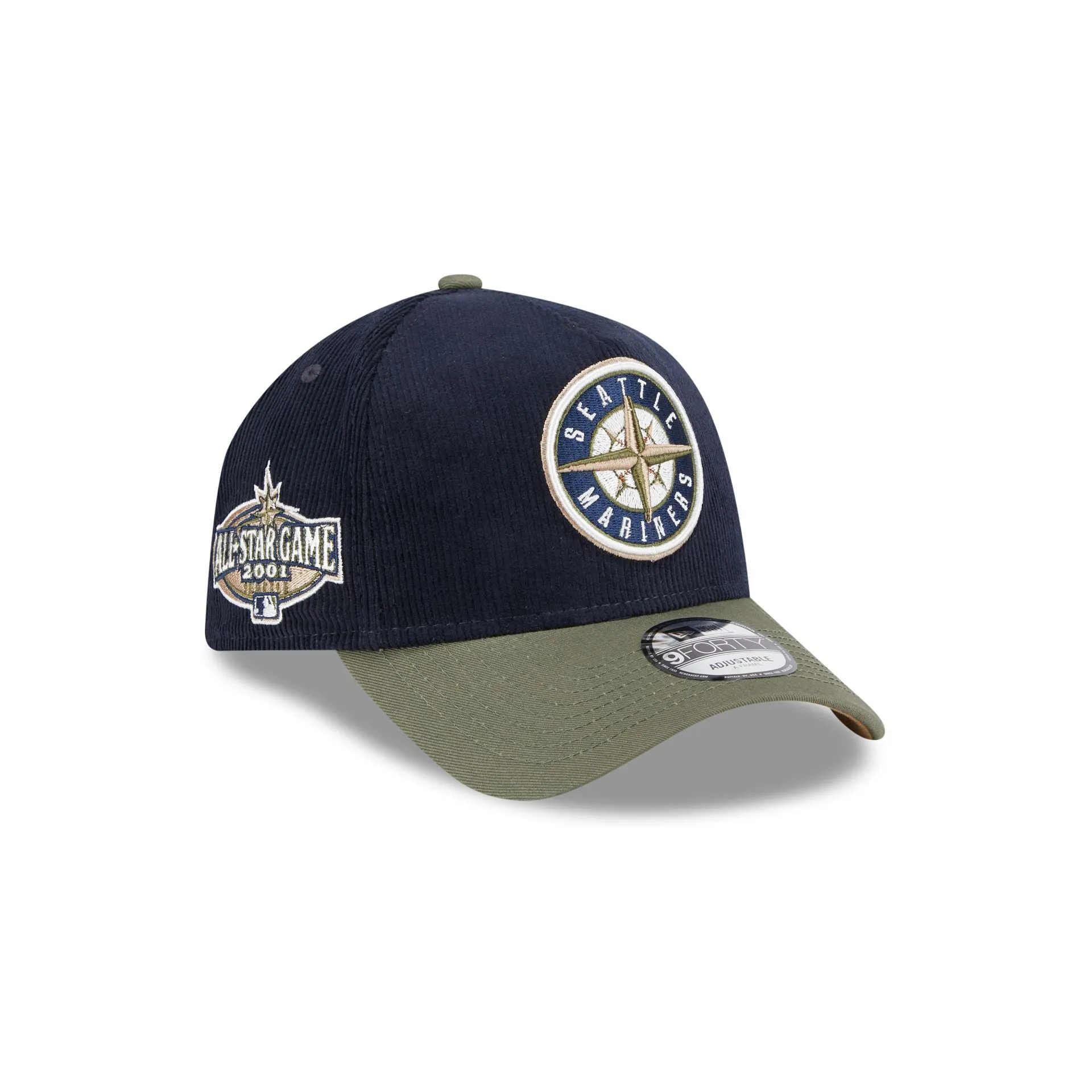 Seattle Mariners Navy 9FORTY A-Frame Snapback Hat sold by New Era