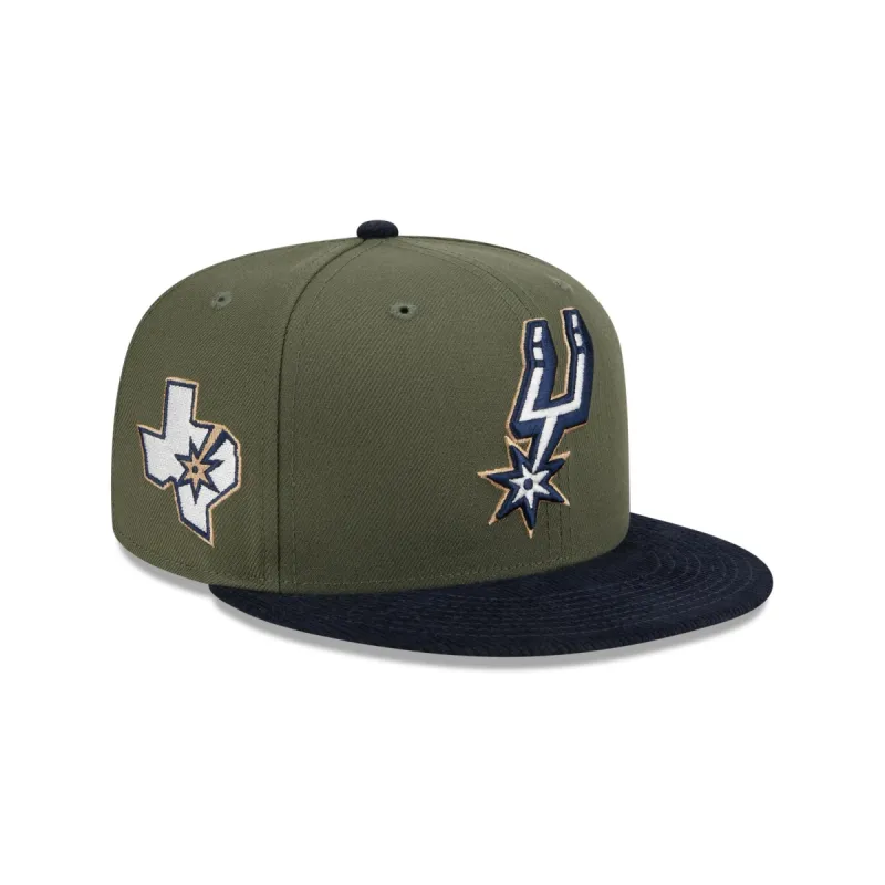 San Antonio Spurs Olive Green 59FIFTY Fitted Hat sold by New Era