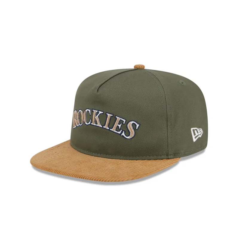 Colorado Rockies Olive Green Golfer Hat sold by New Era