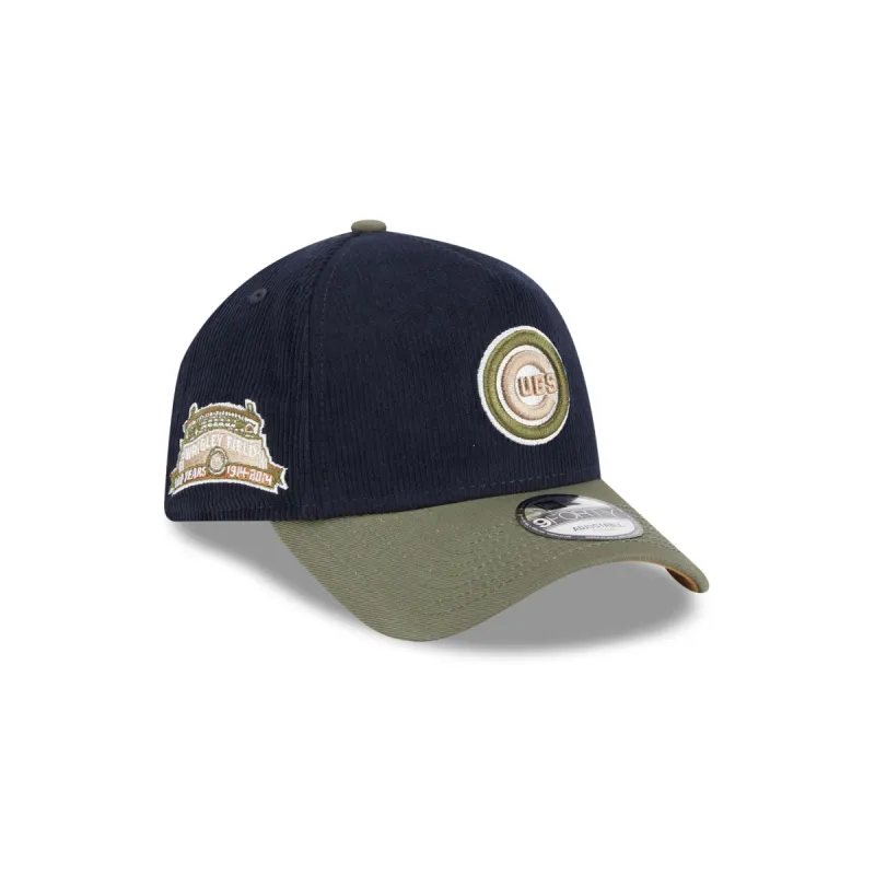 Chicago Cubs Navy 9FORTY A-Frame Snapback Hat sold by New Era