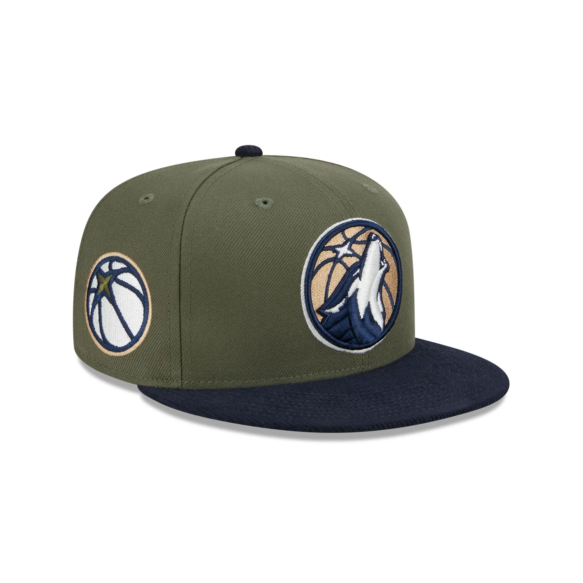 Minnesota Timberwolves Olive Green 59FIFTY Fitted Hat sold by New Era