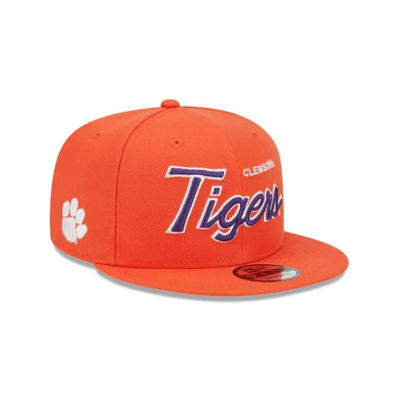 Clemson Tigers Script 9FIFTY Snapback Hat sold by New Era