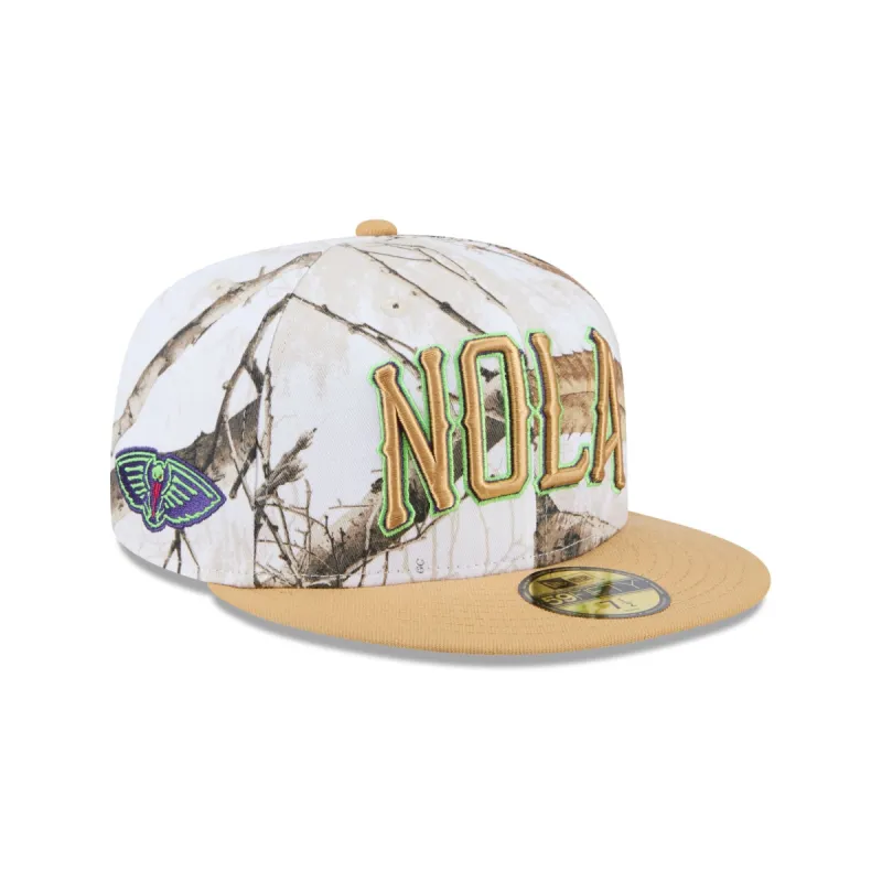 New Orleans Pelicans 2024 Country x City Realtree 59FIFTY Fitted Hat sold by New Era