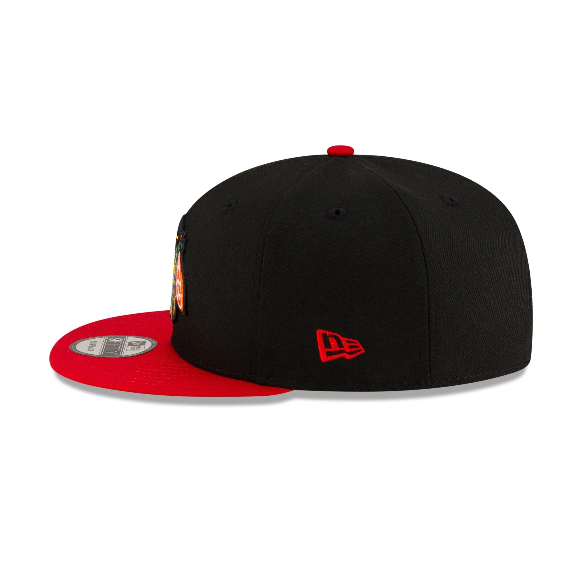 Chicago Blackhawks Black 9FIFTY Snapback Hat sold by New Era product image thumbnail 4