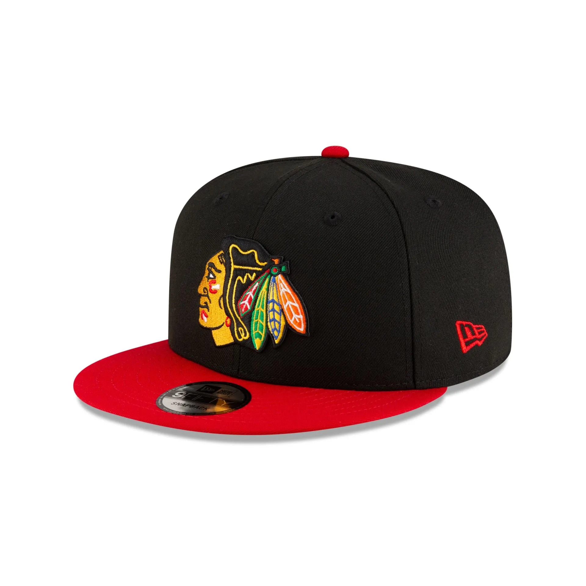 Chicago Blackhawks Black 9FIFTY Snapback Hat sold by New Era